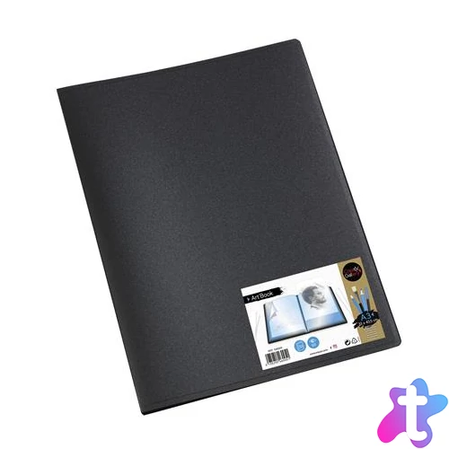 Bemutatómappa, 30 zsebes, A3, VIQUEL "Essentiel", fekete