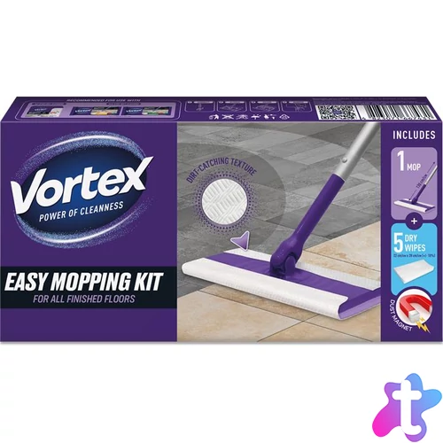 Kezdőkészlet, felmosó, száraz utántöltővel, VORTEX