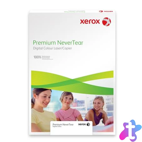 Etikett, lézernyomtatókhoz, A4, műanyag, kültéri, XEROX "Nevertear", fehér, 50 etikett/csomag
