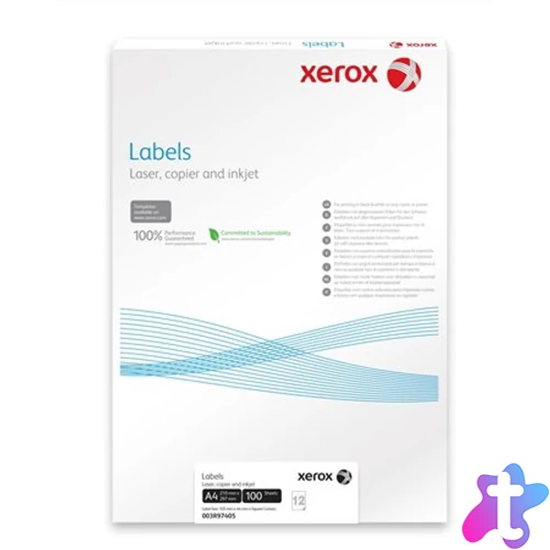 Etikett, univerzális, 210x297 mm, XEROX, 100 etikett/csomag