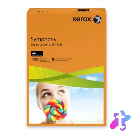 Másolópapír, színes, A4, 80 g, XEROX "Symphony", narancs (intenzív)