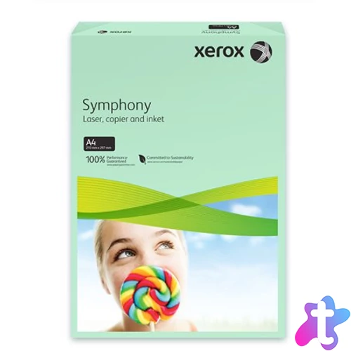Másolópapír, színes, A4, 80 g, XEROX "Symphony", zöld (közép)