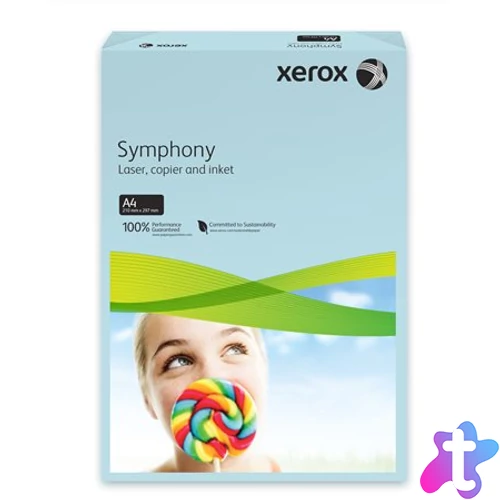 Másolópapír, színes, A4, 80 g, XEROX "Symphony", kék (közép)