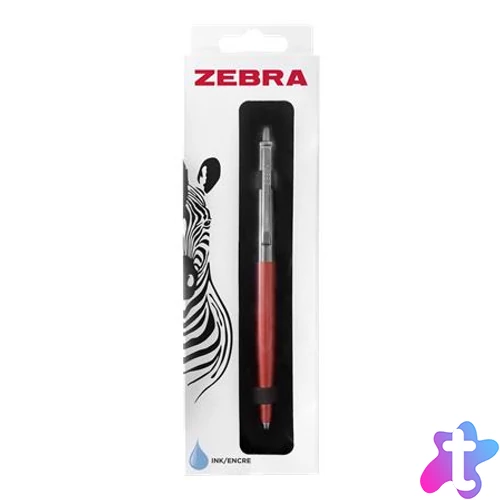 Golyóstoll, 0,24 mm, nyomógombos, ezüst színű klip, pink tolltest, ZEBRA "901", kék