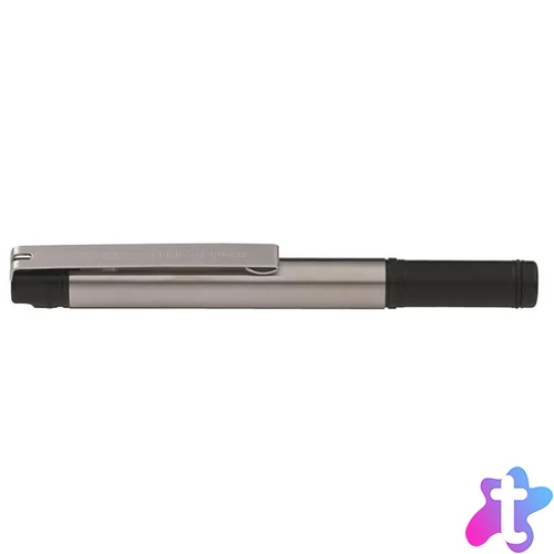 Golyóstoll, 0,24 mm, kupakos, rozsdamentes acél-fekete tolltest, ZEBRA "F-301 Compact", kék