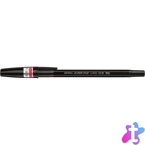 Golyóstoll, 0,21 mm, kupakos, ZEBRA "H-8000" fekete