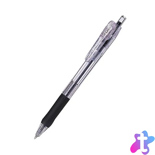 Golyóstoll, 0,21 mm, nyomógombos, ZEBRA "Tapli Clip ECO", fekete