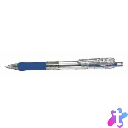 Golyóstoll, 0,21 mm, nyomógombos, ZEBRA "Tapli Clip ECO", kék