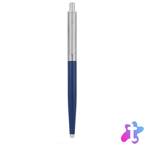 Golyóstoll, 0,24 mm, nyomógombos, ezüst színű klip, kék tolltest, ZEBRA "901", kék