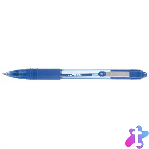 Golyóstoll, 0,27 mm, nyomógombos, ZEBRA "Z-Grip Smooth", kék
