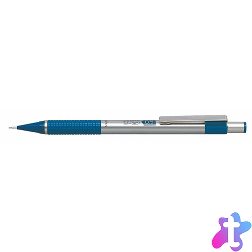 Nyomósirón, 0,5 mm, rozsdamentes acél, kék test, ZEBRA "M-301"