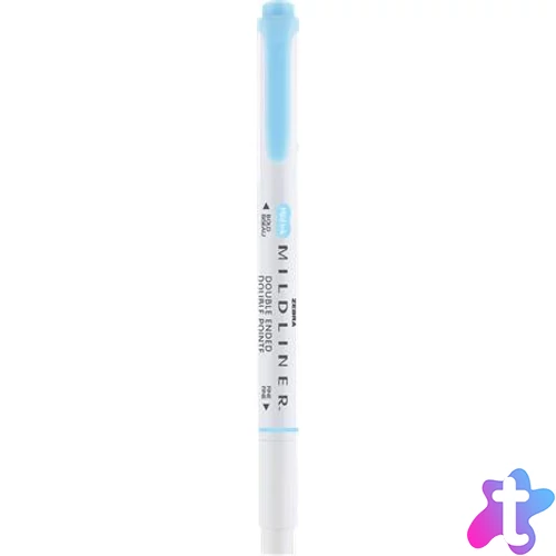 Szövegkiemelő, 1,0/3,5 mm, kétvégű, ZEBRA "Mildliner Fluorescent", kék