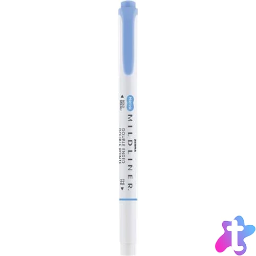 Szövegkiemelő, 1,0/3,5 mm, kétvégű ZEBRA "Mildliner Cool & Refined" kék