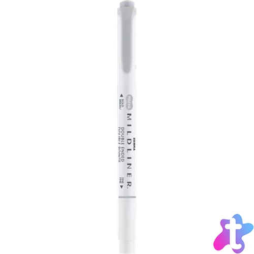 Szövegkiemelő, 1,0/3,5 mm, kétvégű ZEBRA "Mildliner Cool & Refined" szürke