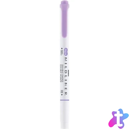 Szövegkiemelő, 1,0/3,5 mm, kétvégű ZEBRA "Mildliner Cool & Refined" lila