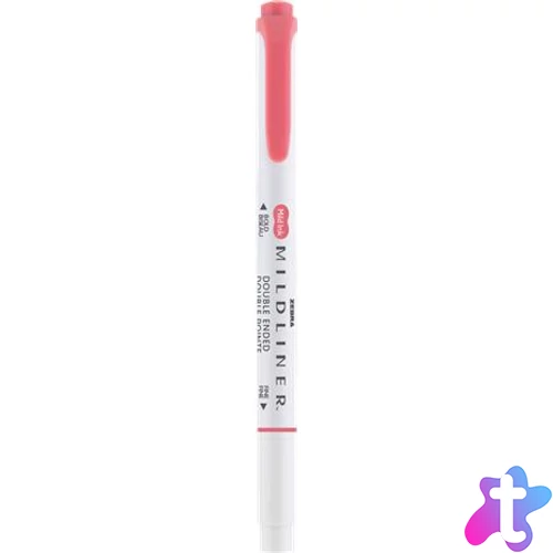 Szövegkiemelő, 1,0/3,5 mm, kétvégű ZEBRA "Mildliner Cool & Refined" piros