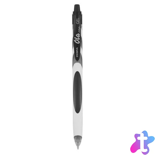 Zseléstoll, 0,38 mm, nyomógombos, ZEBRA "OLA", fekete