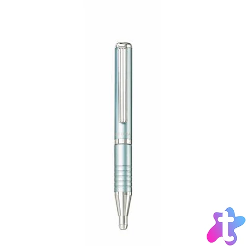 Golyóstoll, 0,24 mm, teleszkópos, metál világoskék tolltest, ZEBRA "SL-F1", kék
