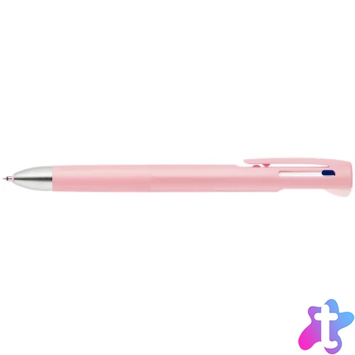 Multifunkciós golyóstoll, 0,24 mm, kétszínű + nyomósirón, 0,5 mm, rózsaszín tolltest, ZEBRA "bLen 2+S"