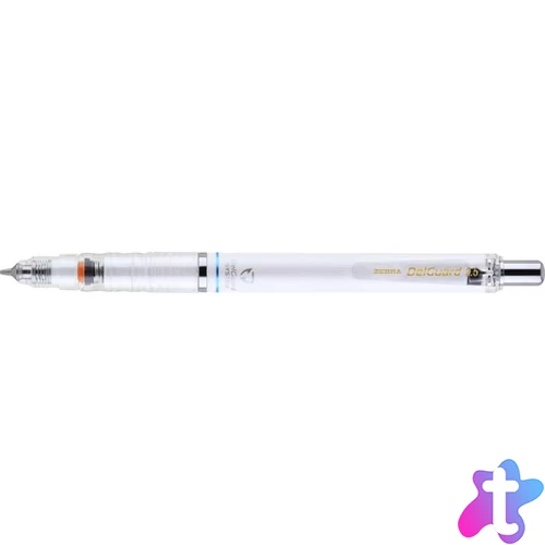 Nyomósirón, 0,5 mm, ZEBRA "DelGuard", fehér