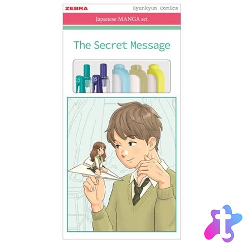 Írószer készlet, ZEBRA "Manga Set, The secret message", 5 darabos