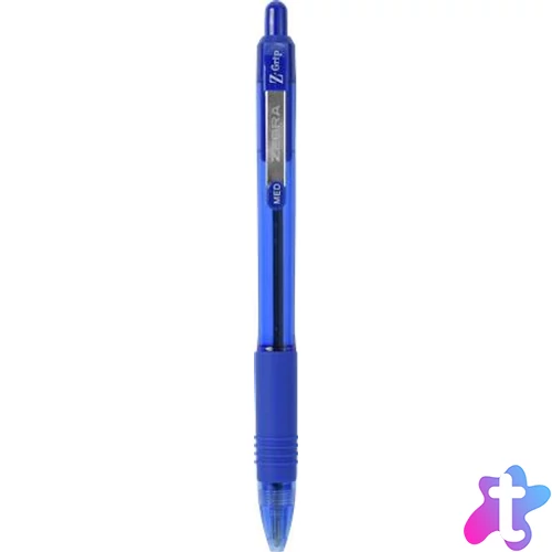 Golyóstoll, 0,27 mm, nyomógombos, ZEBRA "Z-Grip", kék