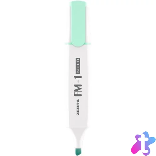 Szövegkiemelő, 3,5 mm, ZEBRA "FM-1 Mild", kékeszöld