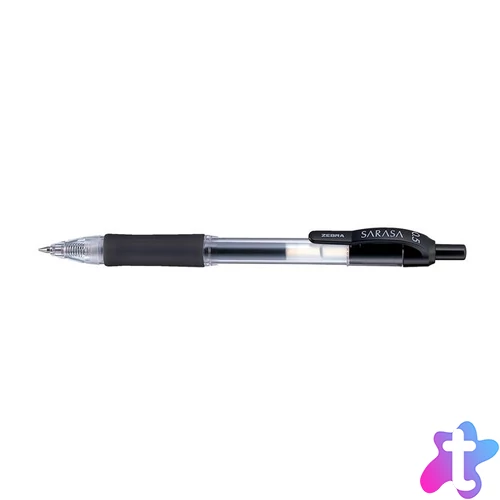 Zseléstoll, 0,33 mm, nyomógombos, ZEBRA "Sarasa", fekete