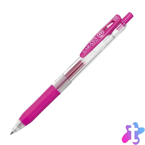 Zseléstoll, 0,33 mm, nyomógombos, ZEBRA "Sarasa Clip", magenta