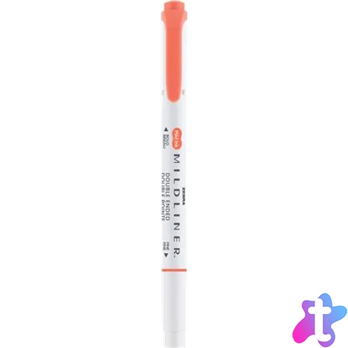 Szövegkiemelő, 1,0/3,5 mm, kétvégű, ZEBRA "Mildliner Warm", cinóber