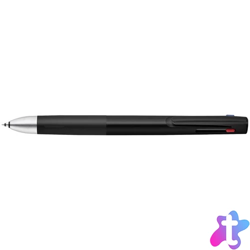 Golyóstoll, 0,24 mm, nyomógombos, háromszínű, ZEBRA "bLen 3C", fekete test