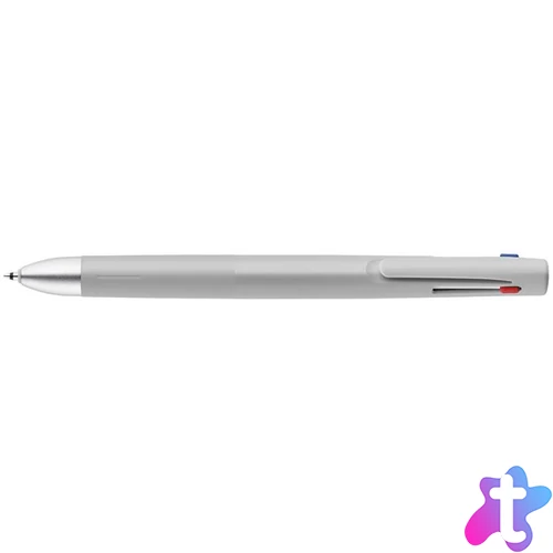 Golyóstoll, 0,24 mm, nyomógombos, háromszínű, ZEBRA  "bLen 3C", szürke test