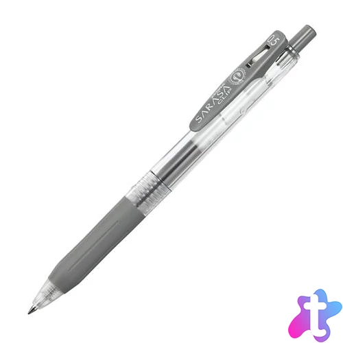 Zseléstoll, 0,33 mm, nyomógombos, ZEBRA "Sarasa Clip", szürke