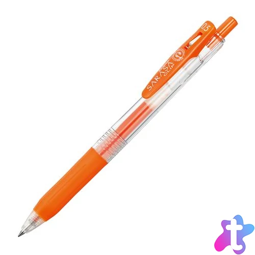 Zseléstoll, 0,33 mm, nyomógombos, ZEBRA "Sarasa Clip", vérnarancs