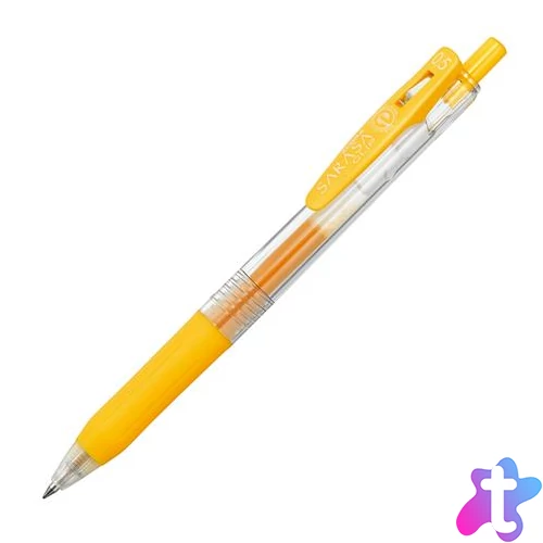 Zseléstoll, 0,33 mm, nyomógombos, ZEBRA "Sarasa Clip", sárga