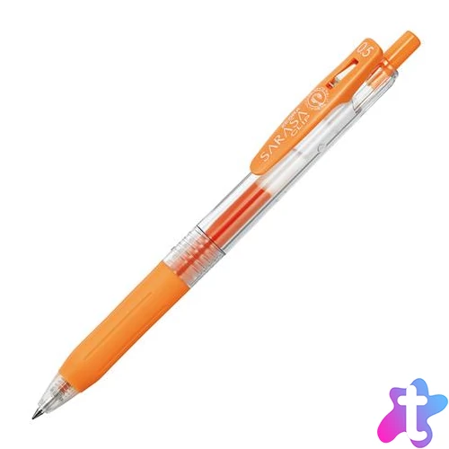 Zseléstoll, 0,33 mm, nyomógombos, ZEBRA "Sarasa Clip", narancs