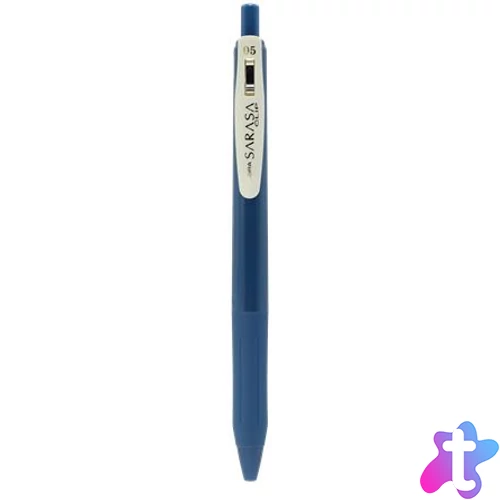 Zseléstoll, 0,33 mm, nyomógombos, ZEBRA "Sarasa Clip Vintage", kékesszürke