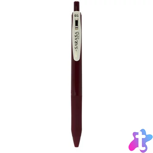 Zseléstoll, 0,33 mm, nyomógombos, ZEBRA "Sarasa Clip Vintage", sötétpiros