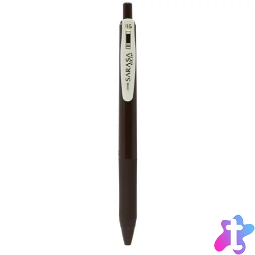 Zseléstoll, 0,33 mm, nyomógombos, ZEBRA "Sarasa Clip Vintage", barna