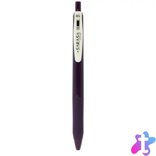 Zseléstoll, 0,33 mm, nyomógombos, ZEBRA "Sarasa Clip Vintage", sötétszürke