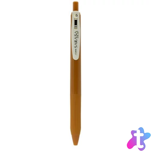 Zseléstoll, 0,33 mm, nyomógombos, ZEBRA "Sarasa Clip Vintage", tevebarna