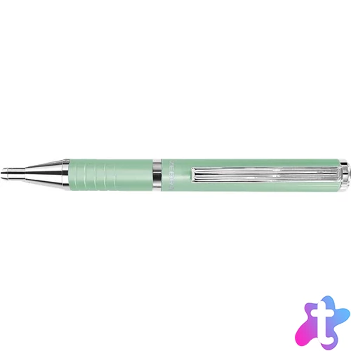 Golyóstoll, 0,24 mm, teleszkópos, pisztáciazöld tolltest, ZEBRA "SL-F1", kék