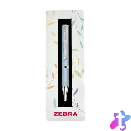 Golyóstoll, 0,24 mm, teleszkópos, babakék tolltest, ZEBRA "SL-F1", kék