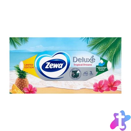 Kozmetikai kendő, 3 rétegű, 90 db, ZEWA "Family" illatmentes