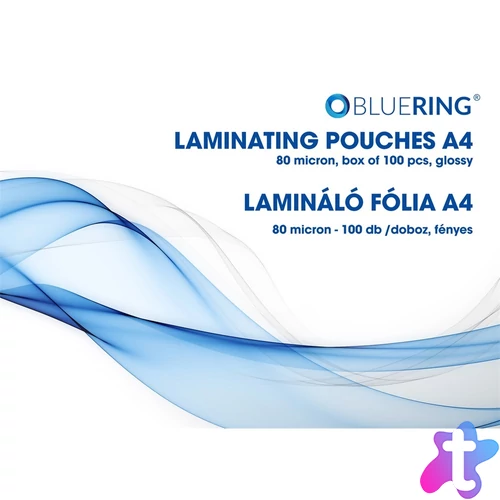 Lamináló fólia  A/4 ,80mic (100/cs) Bluering