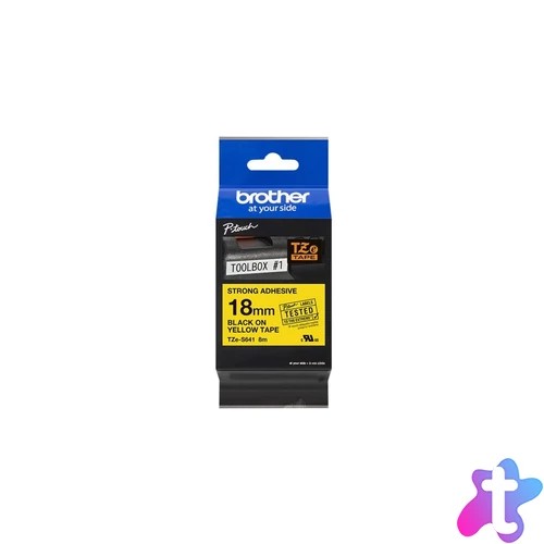 Brother nyomtatószalag Tze-S641 P-touch sárga alap, fekete betű 18mm