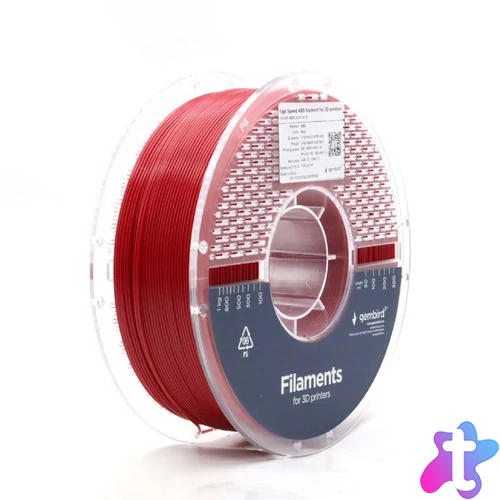 Gembird filament High Speed ABS red, 1,75 MM, 1 KG