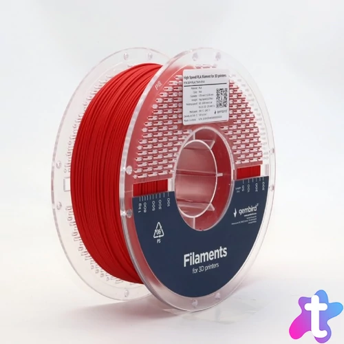 Gembird filament High Speed PLA red, 1,75 MM, 1 KG