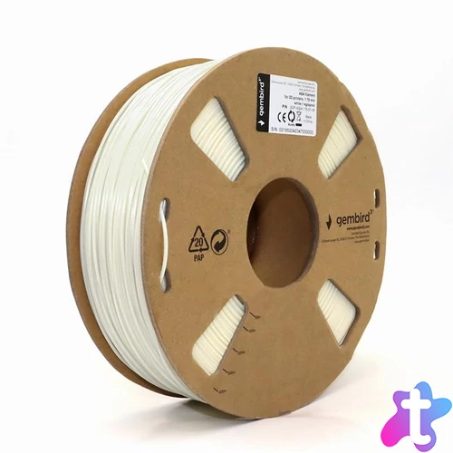 Gembird filament ASA fehér, 1,75 mm, 1 kg