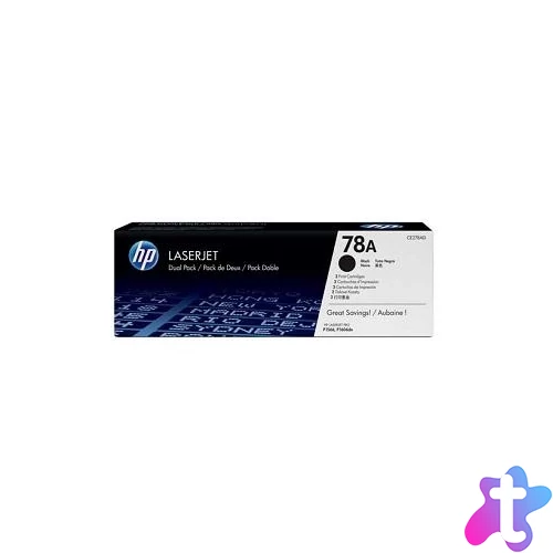 Hp toner CE278AD (78A) dupla black 2x2,1k
